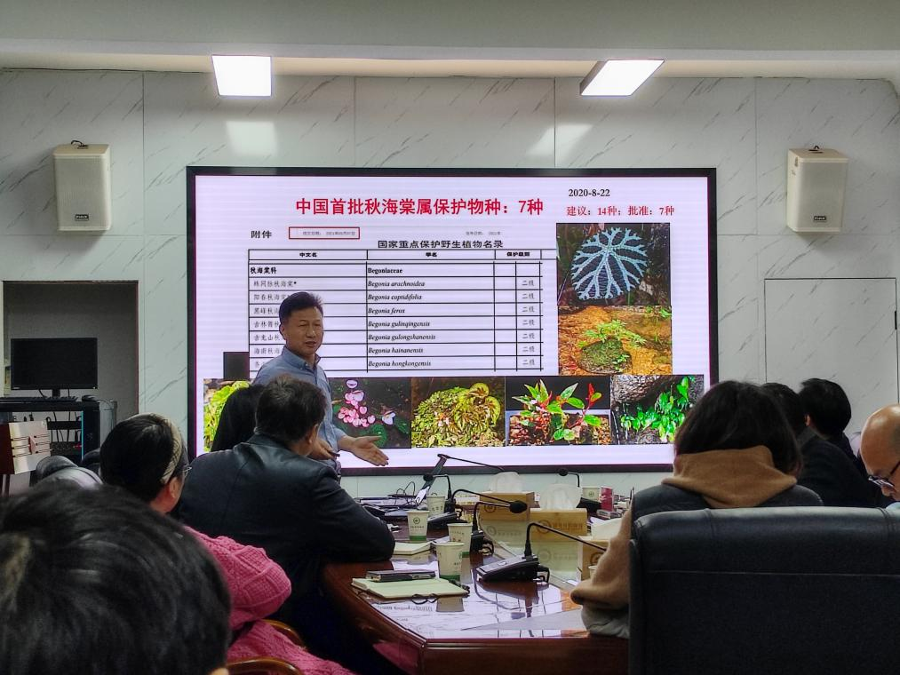 省植物园举办“天际岭论坛”——植物的多样性、保育、种质创新及应用—以秋海棠为例